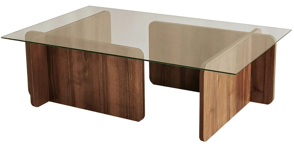 Mesa de Café Escape - Cor Nogueira - 105cm x 30cm x 65cm