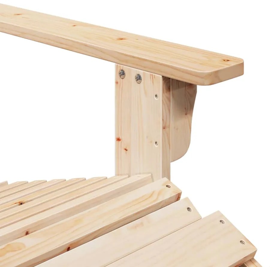 Cadeira adirondack com otomana madeira de abeto maciça