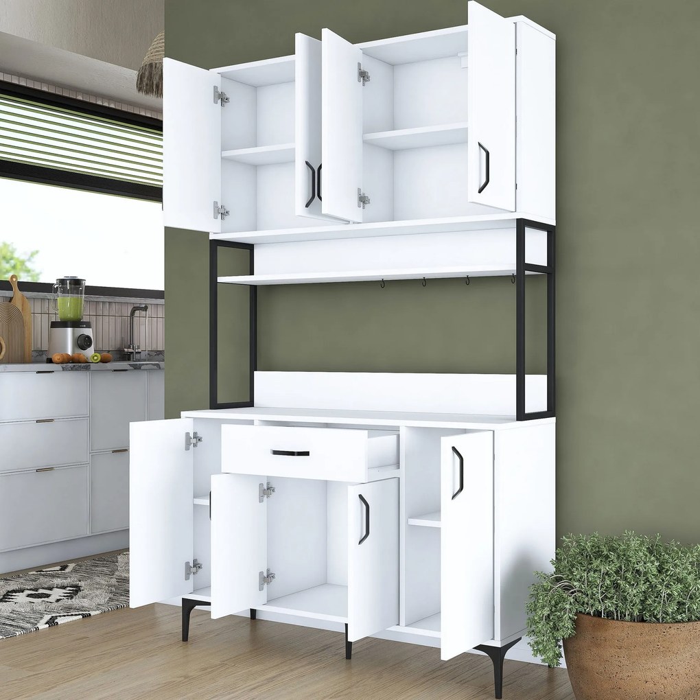 Armário Multiusos JE127 – Branco – 120x198,6x40 cm