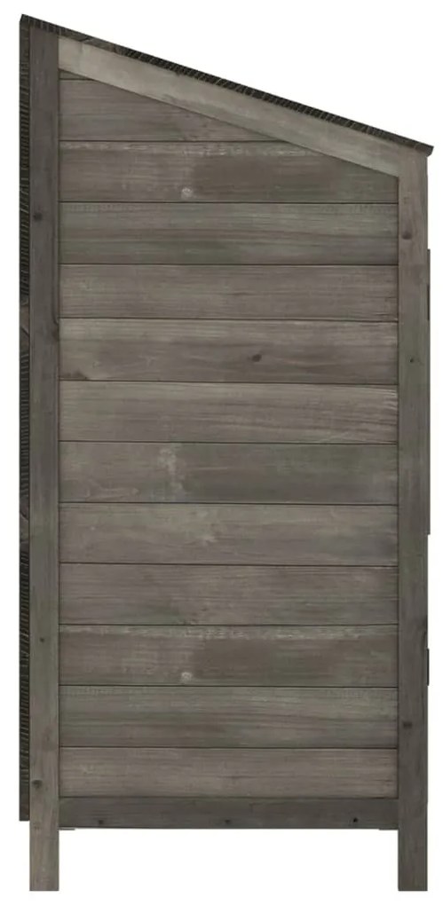 Abrigo de jardim 55x52x112 cm madeira de abeto maciça antracite