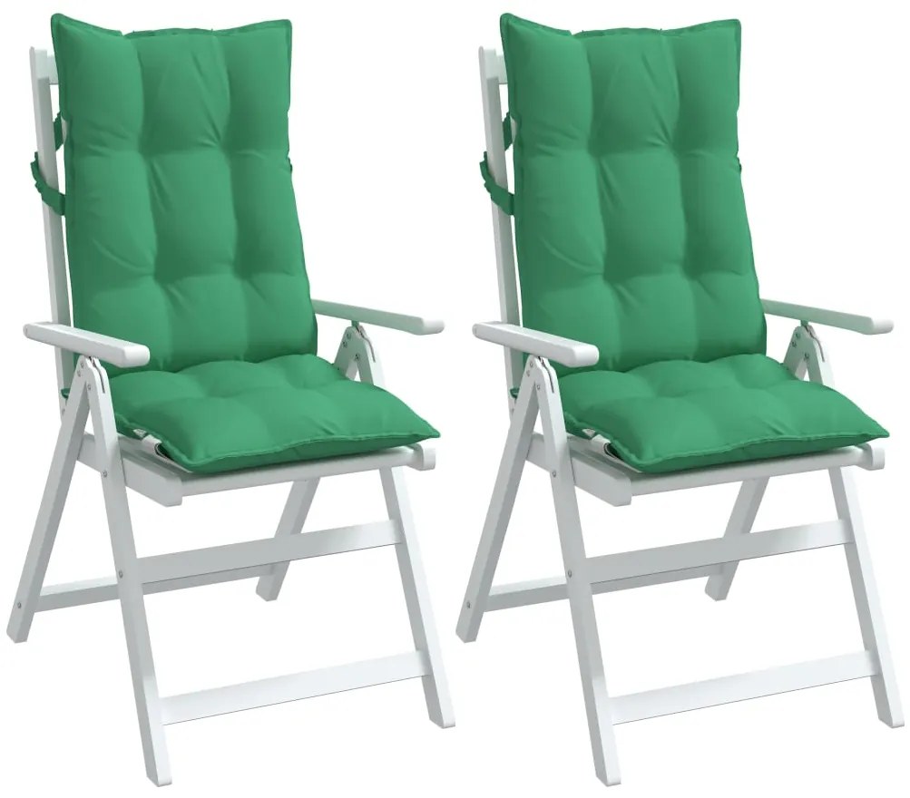 Almofadões p/ cadeira encosto alto 2 pcs tecido oxford verde