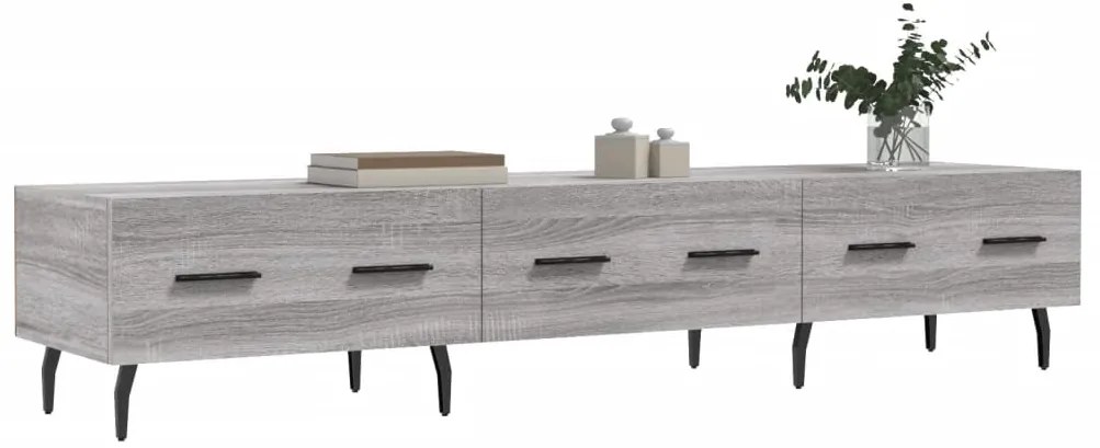 Móvel de TV 150x36x30 cm derivados de madeira cinzento sonoma