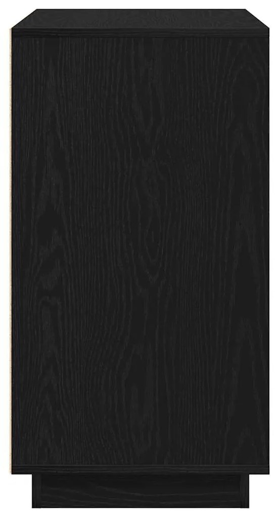 Buffet vidaXL Preto Carvalho 80x34x75 cm Madeira Engenharia