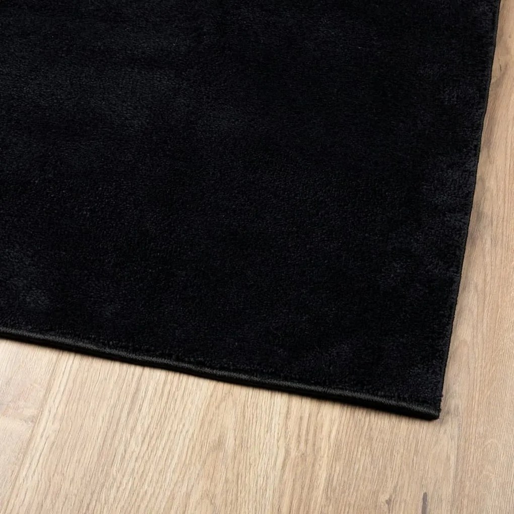 Tapete de pelo curto OVIEDO 120x170 cm preto