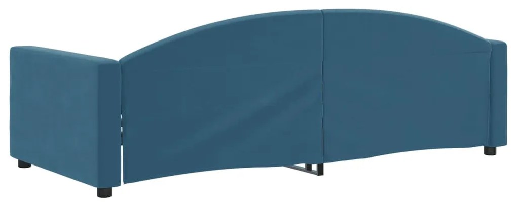 Sofá-cama 90x200 cm veludo azul