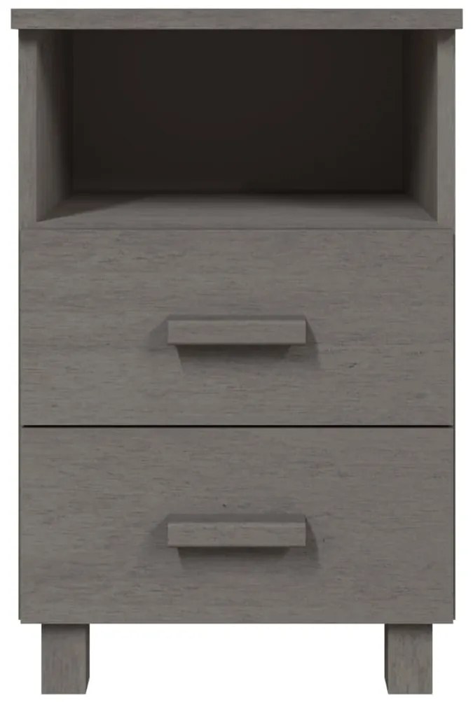 Mesa de cabeceira HAMAR 40x35x62 cm pinho maciço cinza-claro