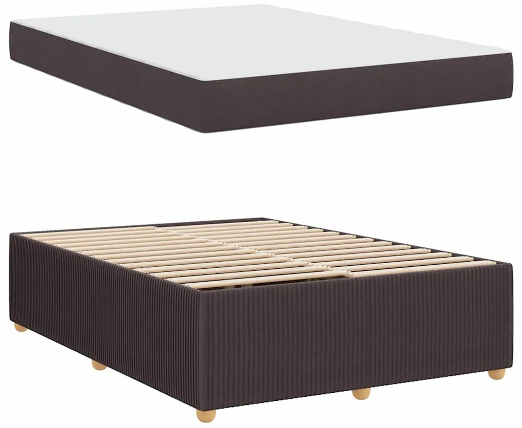 Estrutura da Cama Outros Castanho escuro 160 x 200 cm tecido