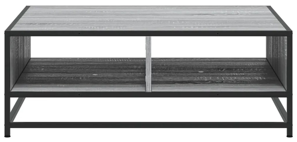 Mesa de centro 80x80x30 cm deriv. madeira/metal cinzento sonoma