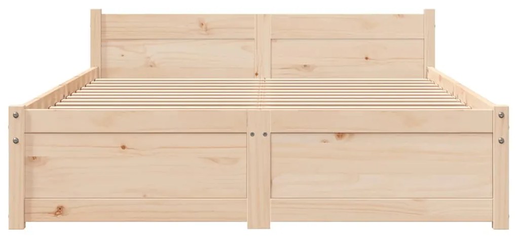 Estrutura de cama pequena casal 120x190 cm pinho maciço
