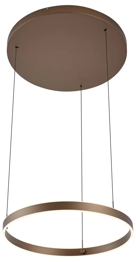 LED Candeeiro suspenso de design bronze escuro com 3 níveis de regulação - Titmus Moderno