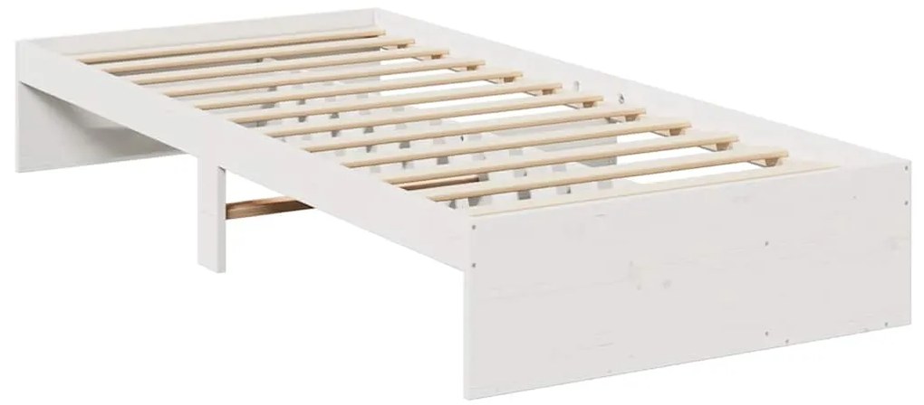 Sofá-cama sem colchão 90x190 cm madeira de pinho maciça branco