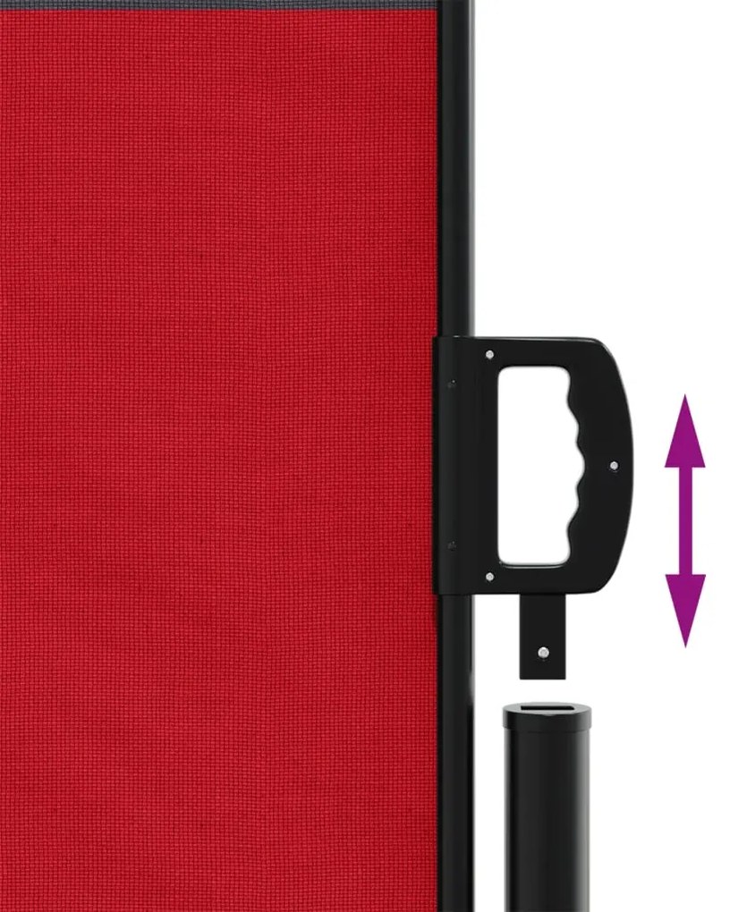 Toldo lateral retrátil 140x600 cm vermelho