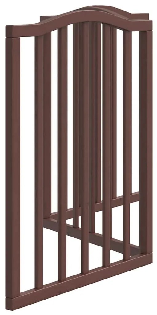 Portão para cães dobrável 3 painéis 150 cm álamo castanho