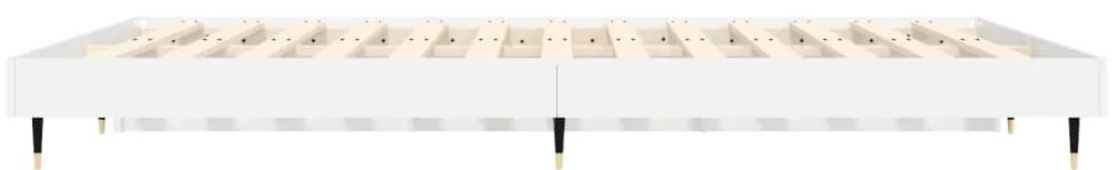 Estrutura de cama 140x190 cm derivados de madeira branco