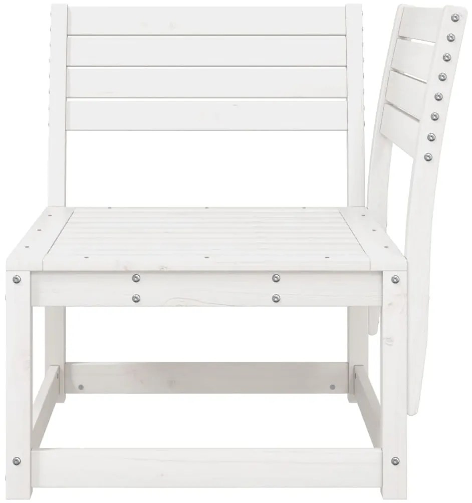 Sofá de canto para jardim 73x73x78 cm pinho maciço branco