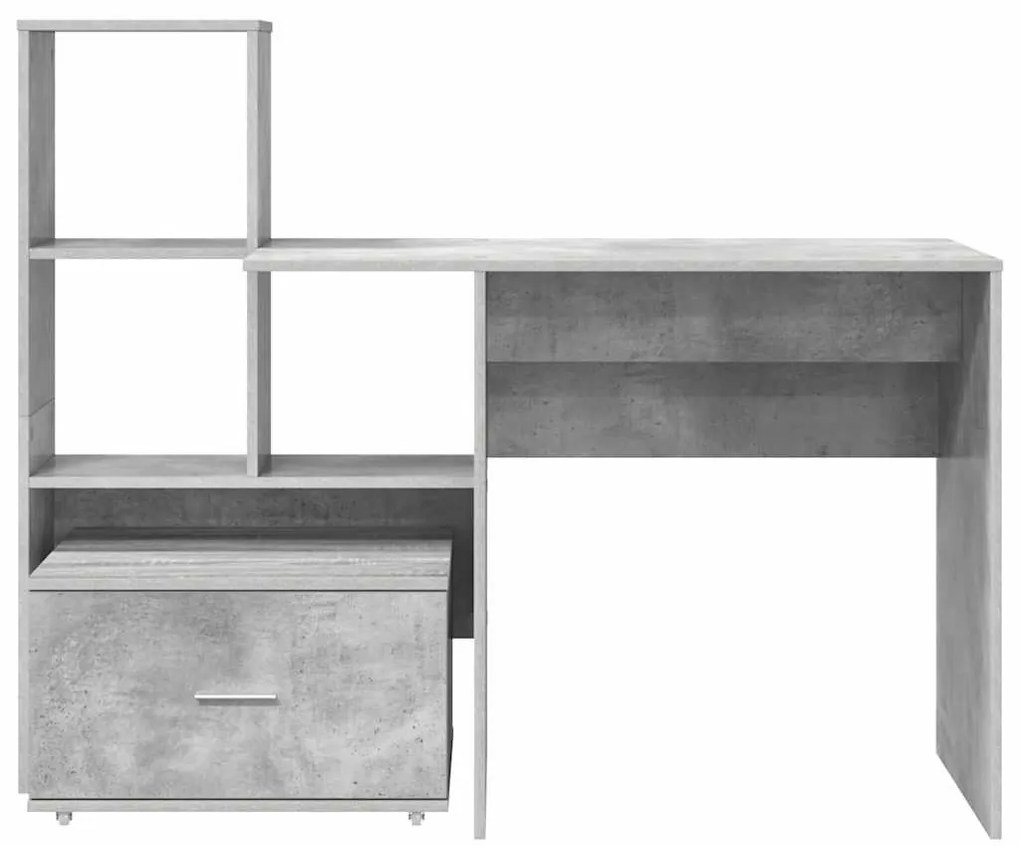 Mesa Cinzento cimento 131.5 x 50 x 106.5 cm Madeira processada