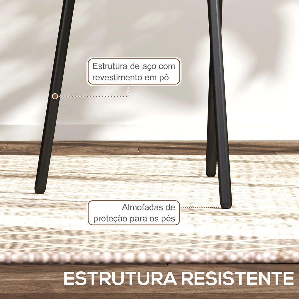 Conjunto de 2 Cadeiras de Sala de Jantar Cadeiras de Cozinha com Encosto em Vime Sintético 44x54x87 cm Verde e Preto
