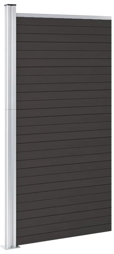 Painel de cerca 95x186 cm WPC preto
