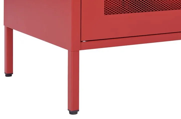 Aparador com 2 portas em metal vermelho WAKATIPU Beliani