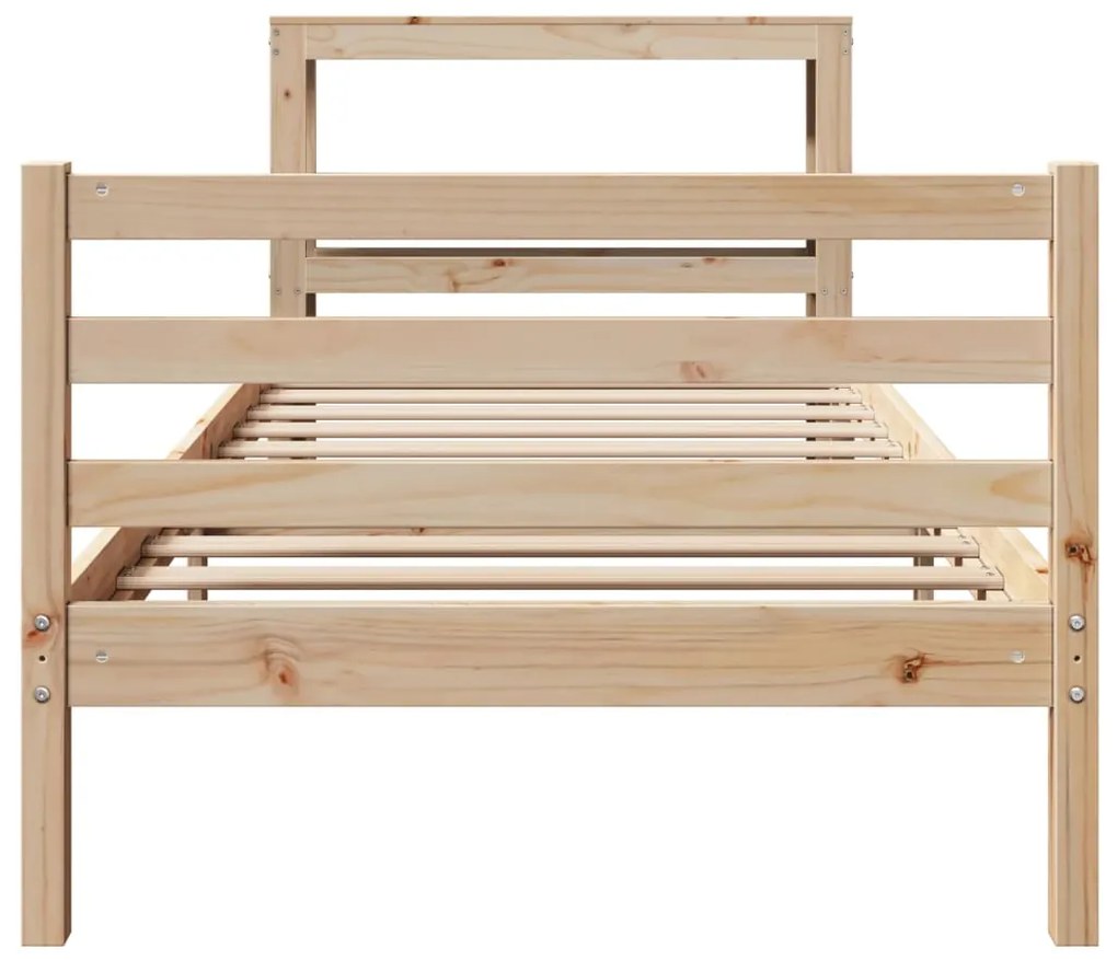 Cama sem colchão 75x190 cm madeira de pinho maciça