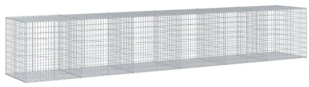 Cesto gabião com cobertura 600x100x100 cm ferro galvanizado