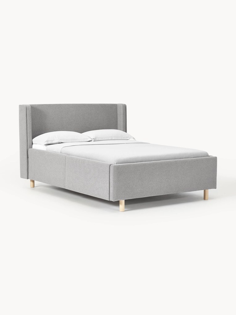 Cama estofada com gavetas Arche