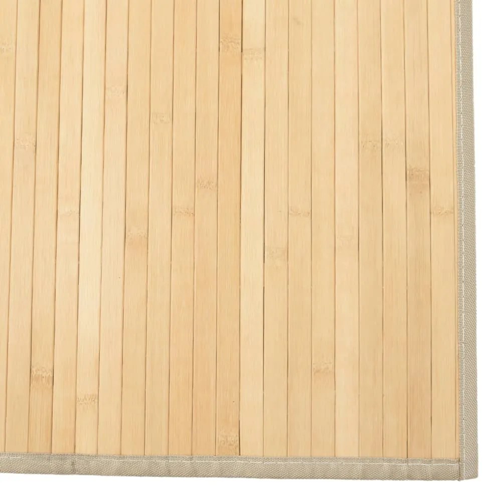 Tapete retangular 80x100 cm bambu cor natural clara