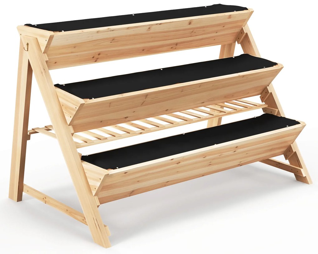 Canteiro elevado autoirrigável com treliça trepadeira - Preto