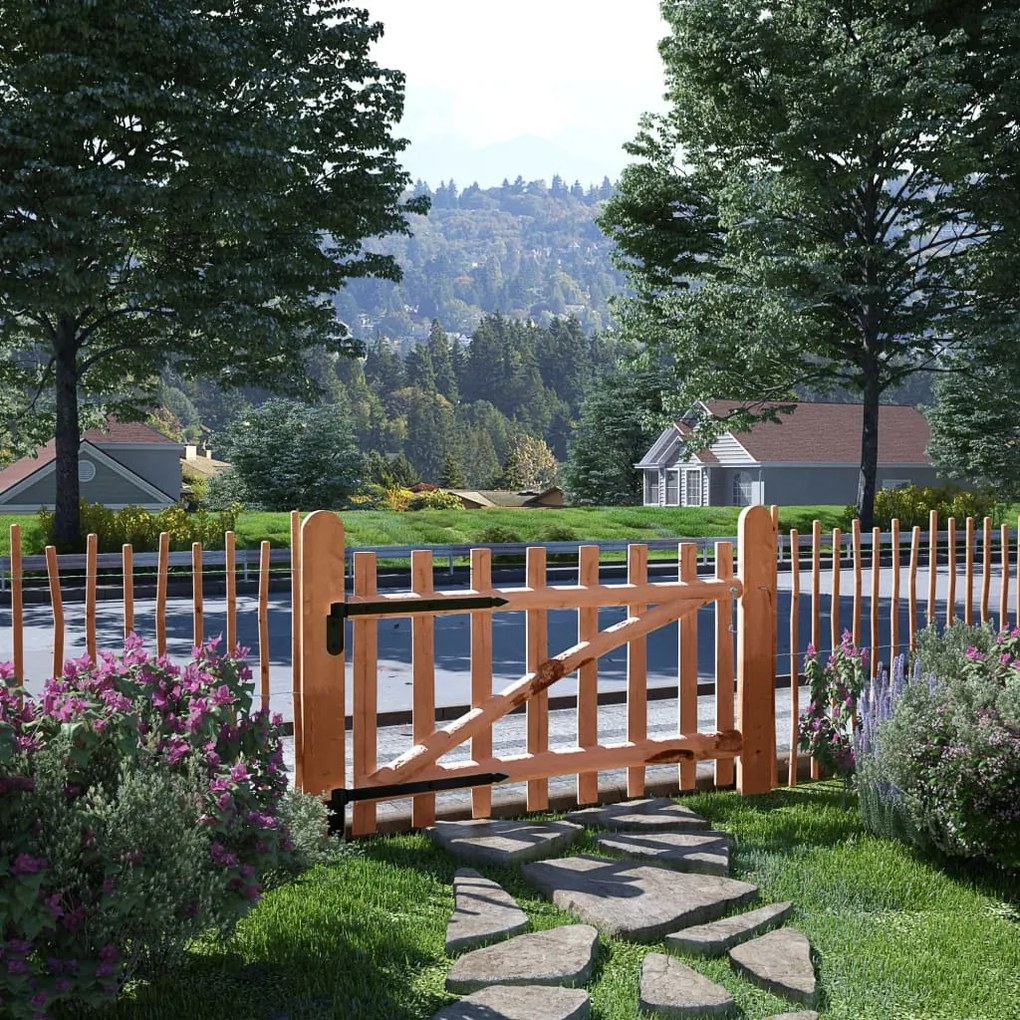 142594 vidaXL Portão para cerca 1 pc 100x60 cm madeira de aveleira impregnada