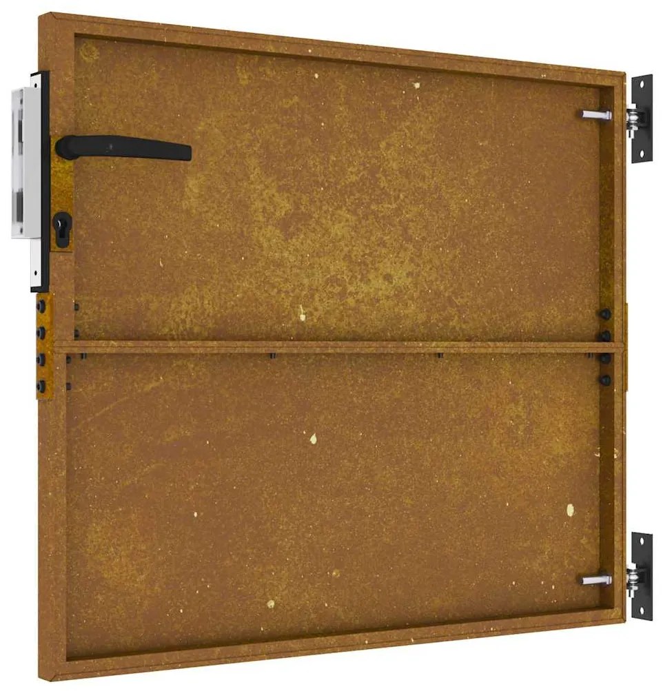 Portão de jardim 85x100 cm aço corten
