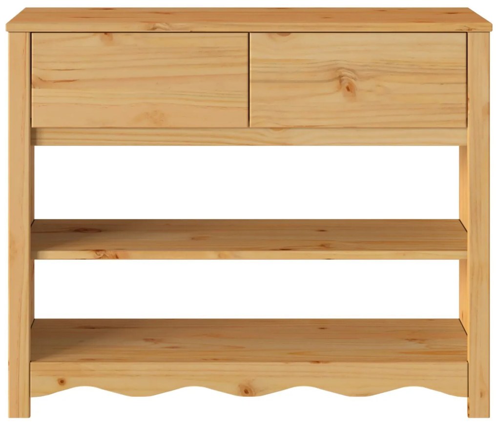Mesa de Consola vidaXL "DRAMMEN" 89,5x37x73 cm Madeira Sólida de Pinhe