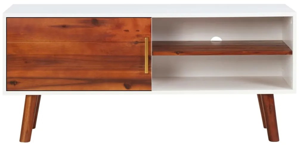 Móvel de TV 110x35x50 cm madeira de acácia maciça e MDF