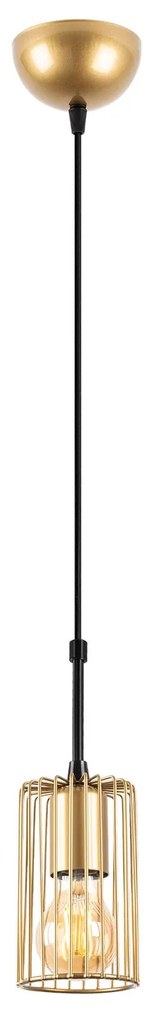 Candeeiro de Teto Kemtel – Dourado Brilhante – 9 x 9 x 126 cm