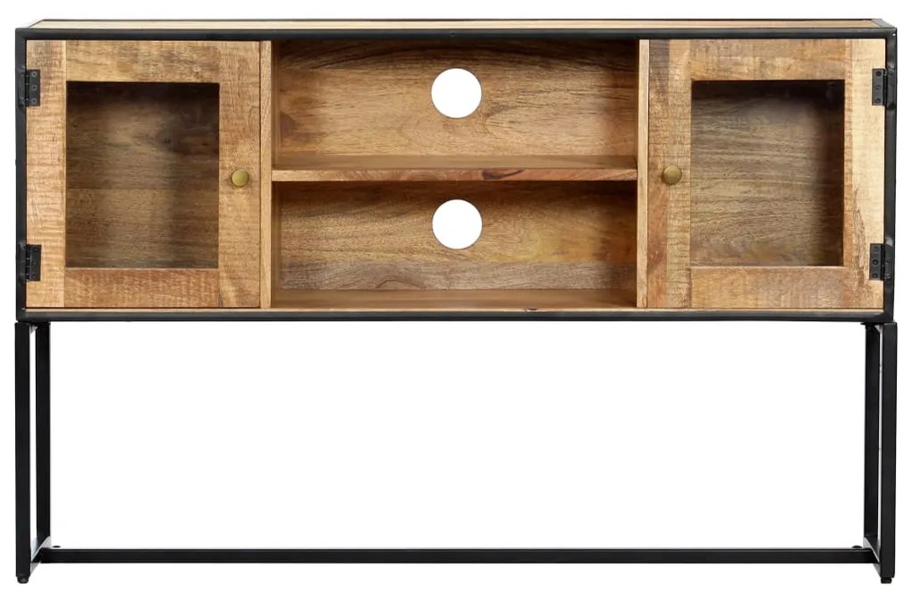 Móvel de TV 120x30x75 cm madeira recuperada maciça