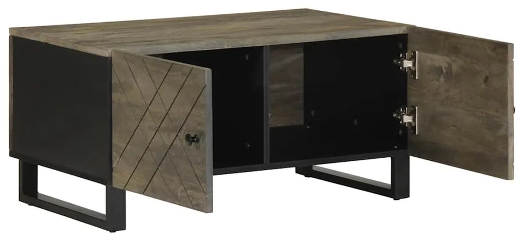 Mesa de centro 80x50x40 cm madeira de mangueira maciça preto