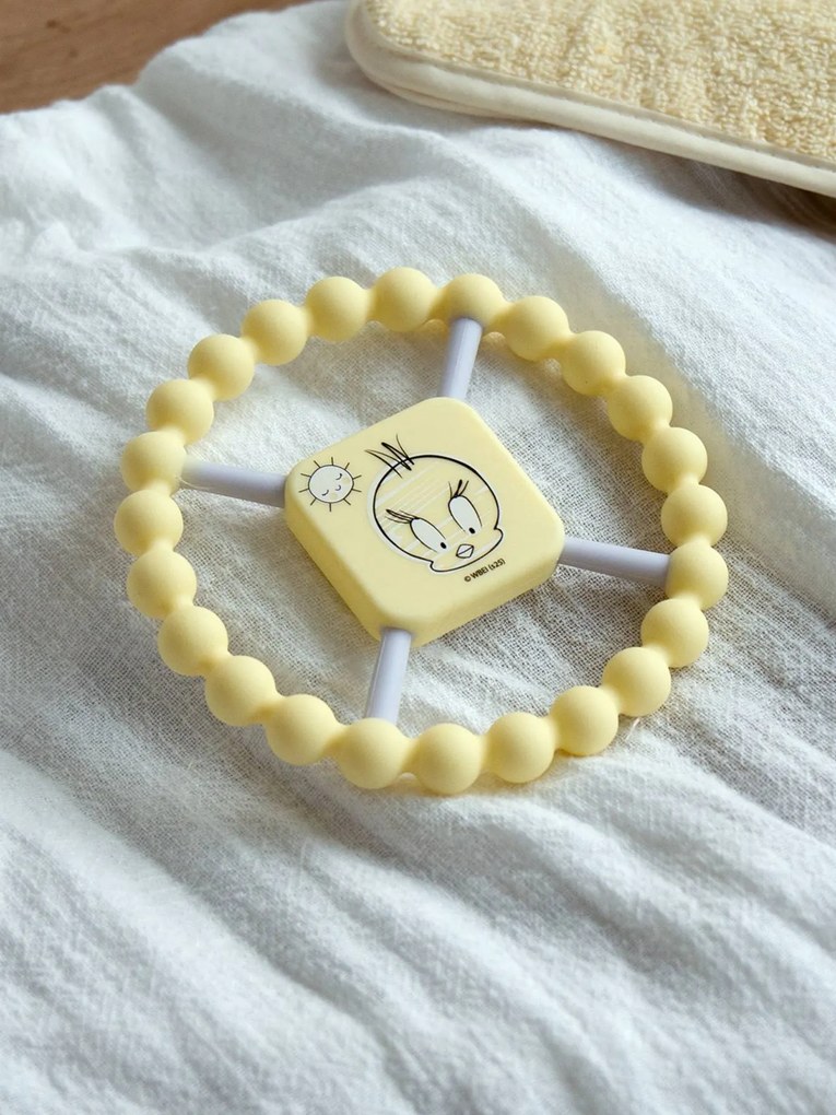 Anel de dentição Titi amarelo-pastel