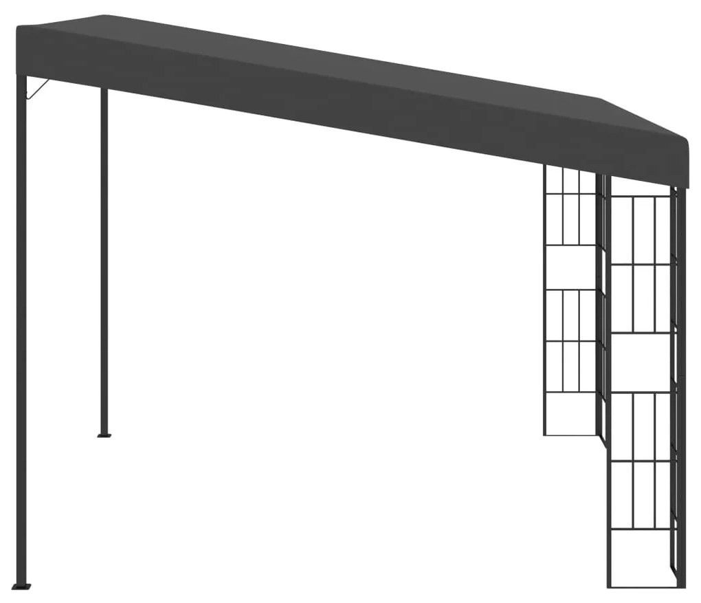 Gazebo de montagem na parede 3x3 m tecido antracite