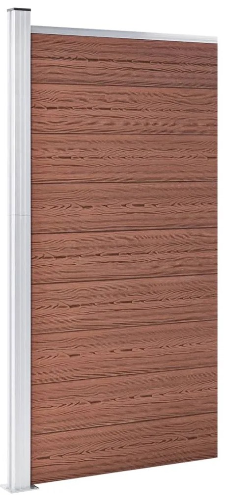 Painel de cerca 95x186 cm WPC castanho