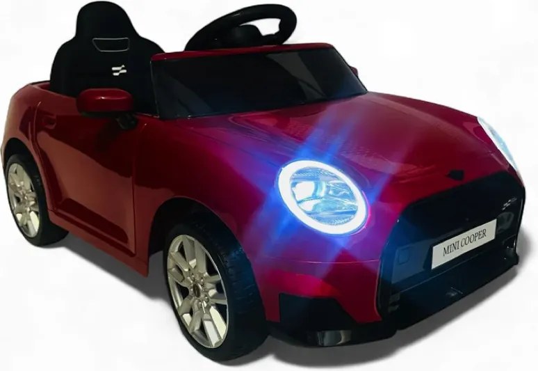 Carro elétrico para crianças MINI Cooper S, 12V com pneus de borracha Vermelho