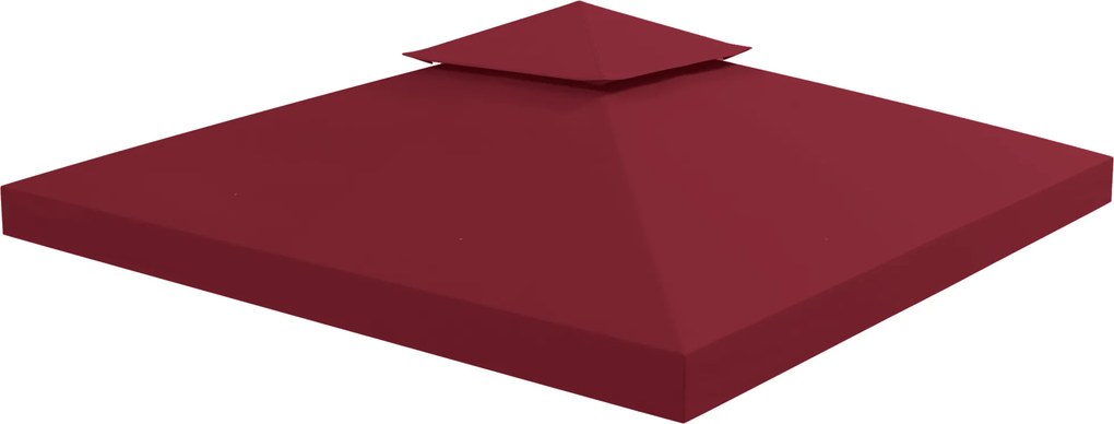 Teto de substituição para tenda de jardim 3 x 3 m (ESTRUTURA NÃO INCLUIDA) vermelha