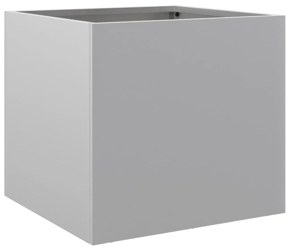 Vaso/floreira 32x30x29 cm aço galvanizado prateado