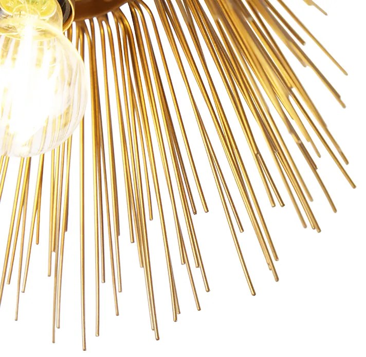 Candeeiro de teto Art Deco dourado - Broom Rústico