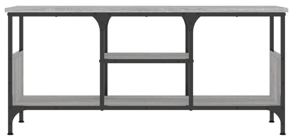 Móvel de TV 100x35x45cm derivados de madeira/ferro cinza sonoma