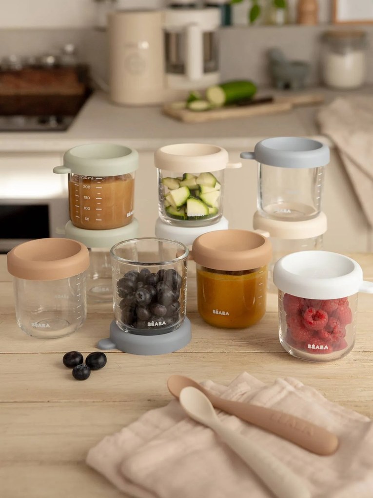 Lote 10 porções BEABA 250 ml multicolor