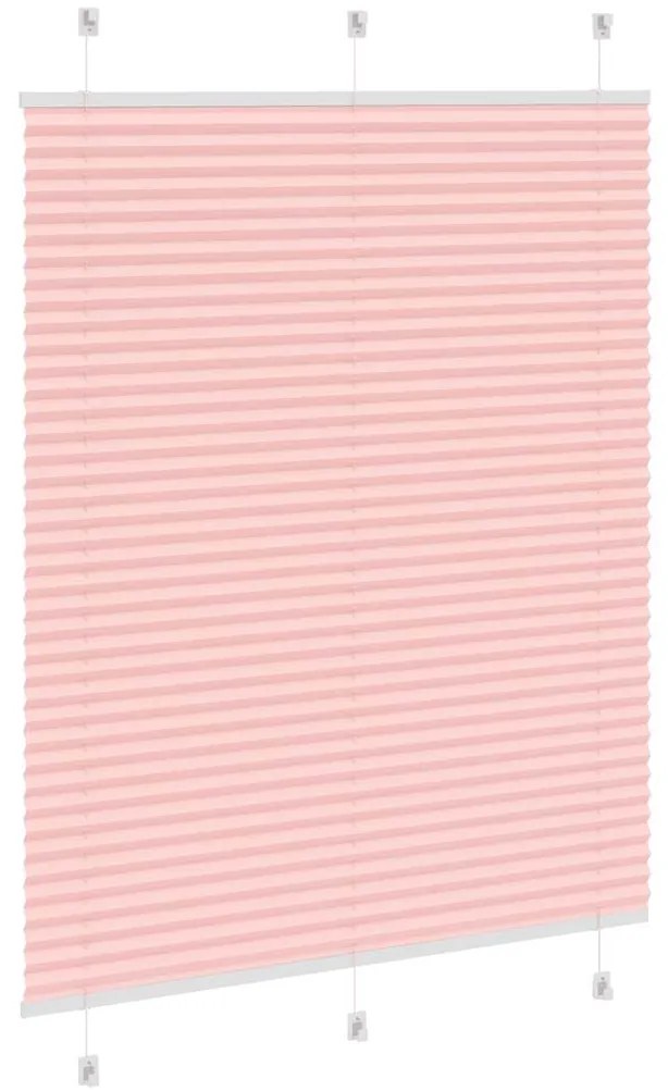 Rosa Plissada Cega 105x150 cm Largura Tecido 104,4cm Poliéster