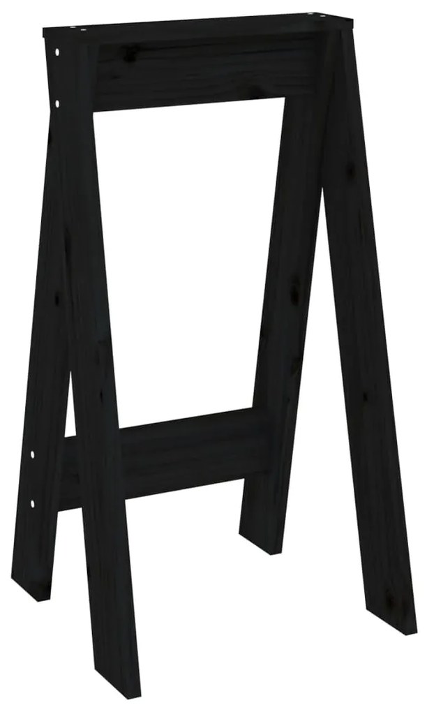 Bancos 2 pcs 40x40x75 cm pinho maciço preto
