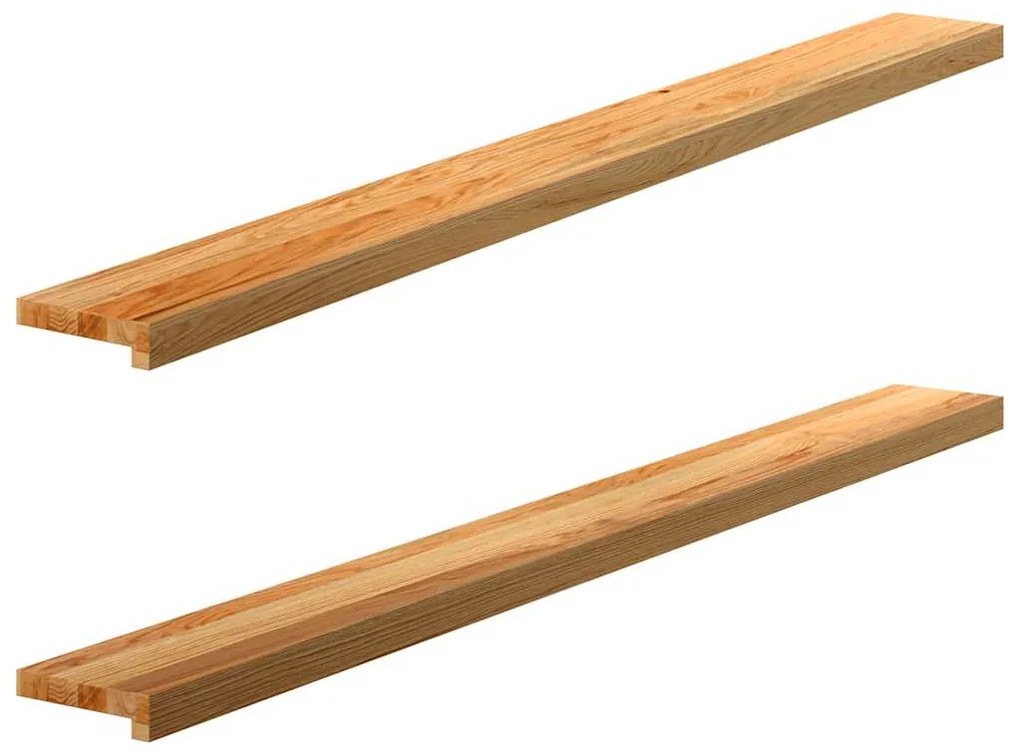 vidaXL Soleiras da janela 2 pcs 160x15x2 cm carvalho castanho-claro
