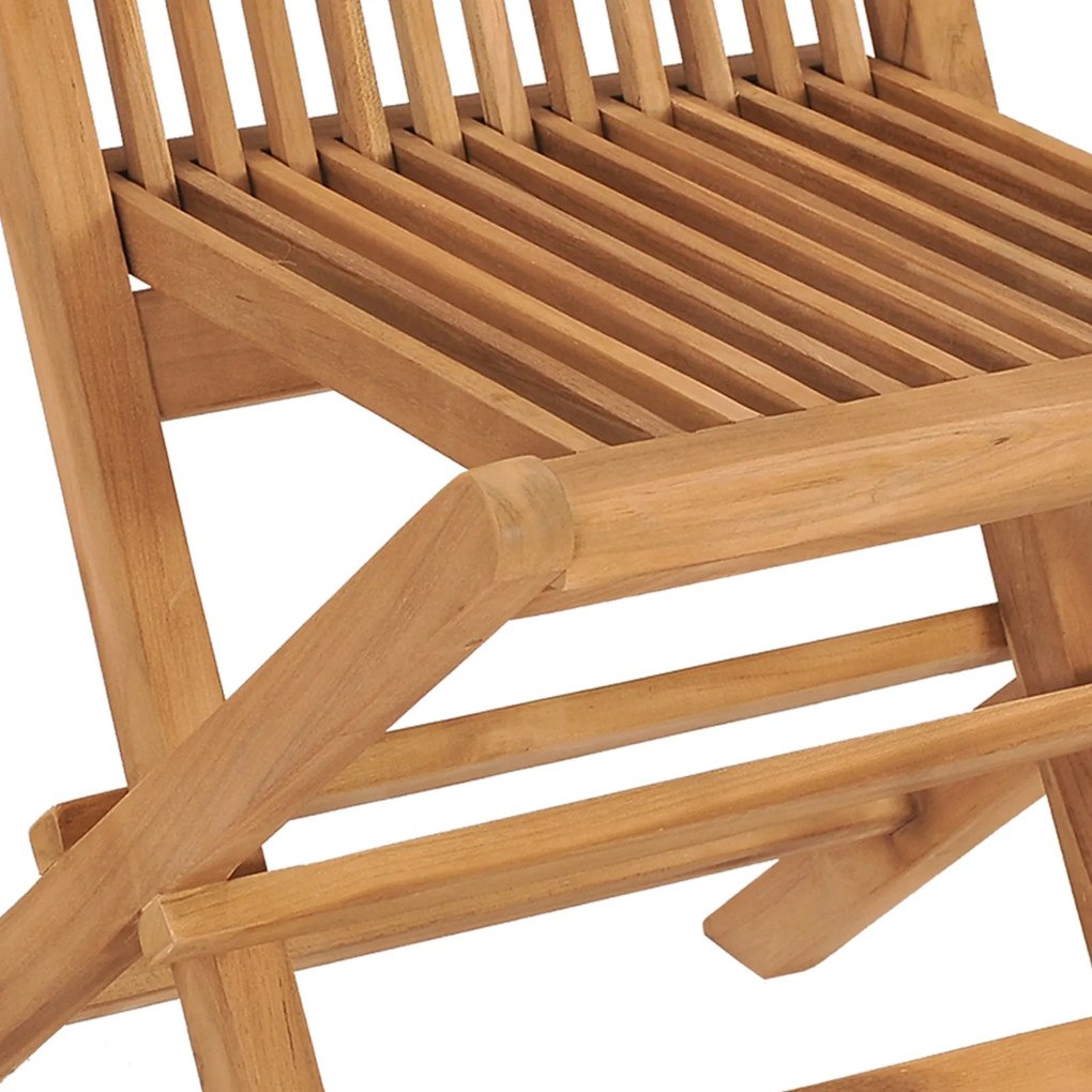 Conjunto de Jantar de Jardim 7 Peças de Madeira Sólida de Teca