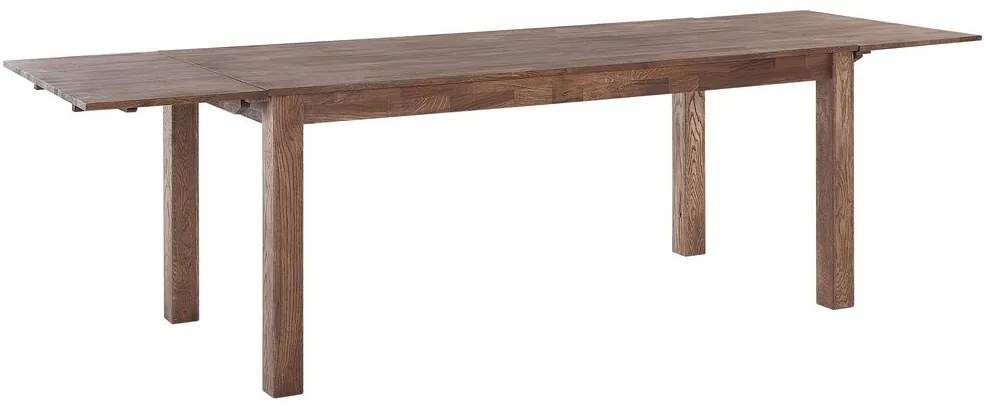 Mesa de jantar extensível em carvalho castanho escuro 180/270 x 85 cm MAXIMA Beliani