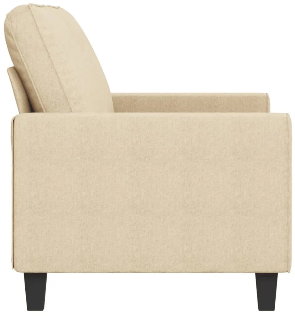 Sofá de 2 lugares tecido 140 cm cor creme